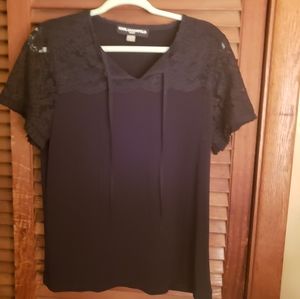 A large black Karl Lagerfeld (paris) tie top